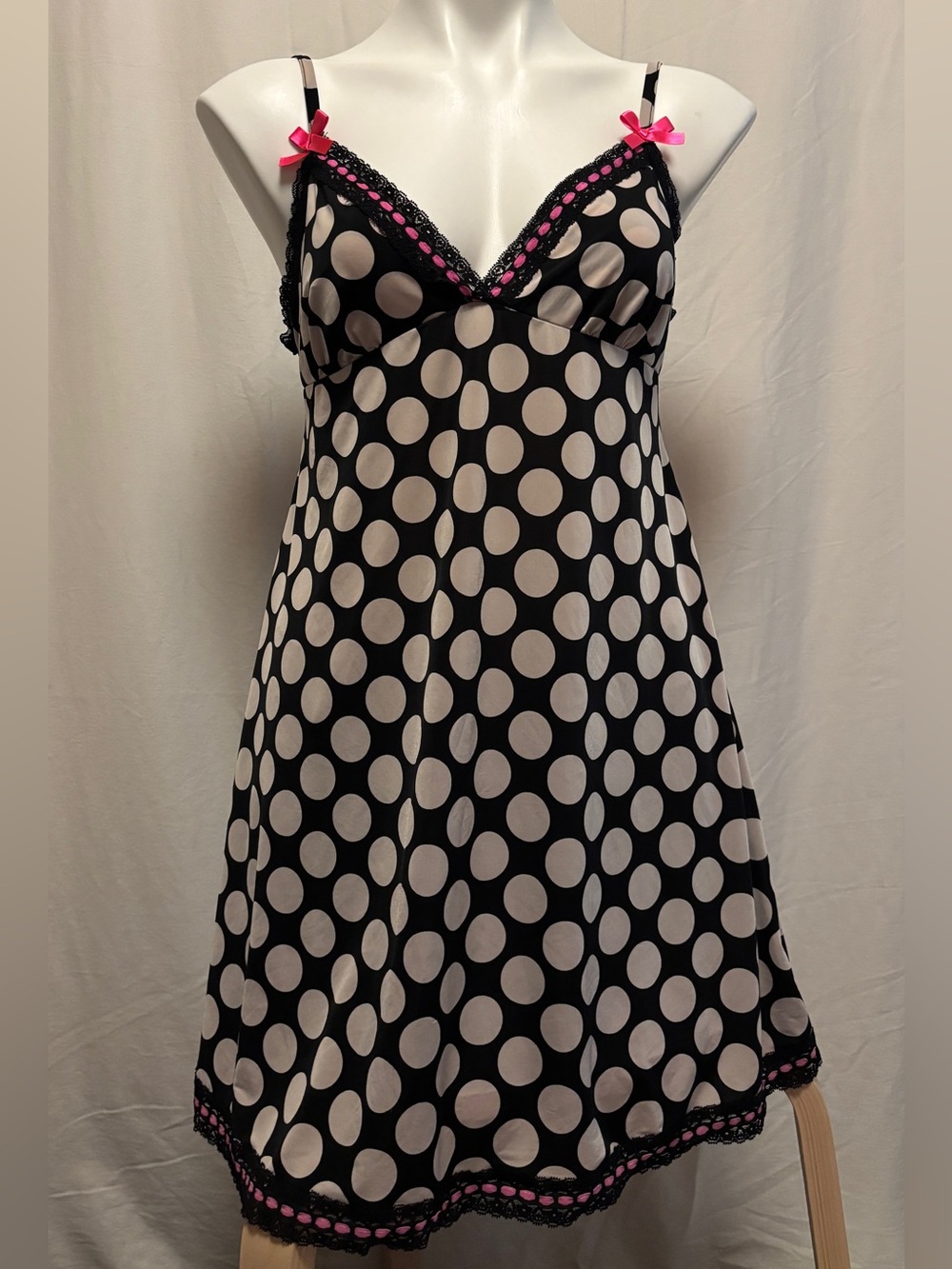 Vintage 2000’s Lasenza polka dot slip dress